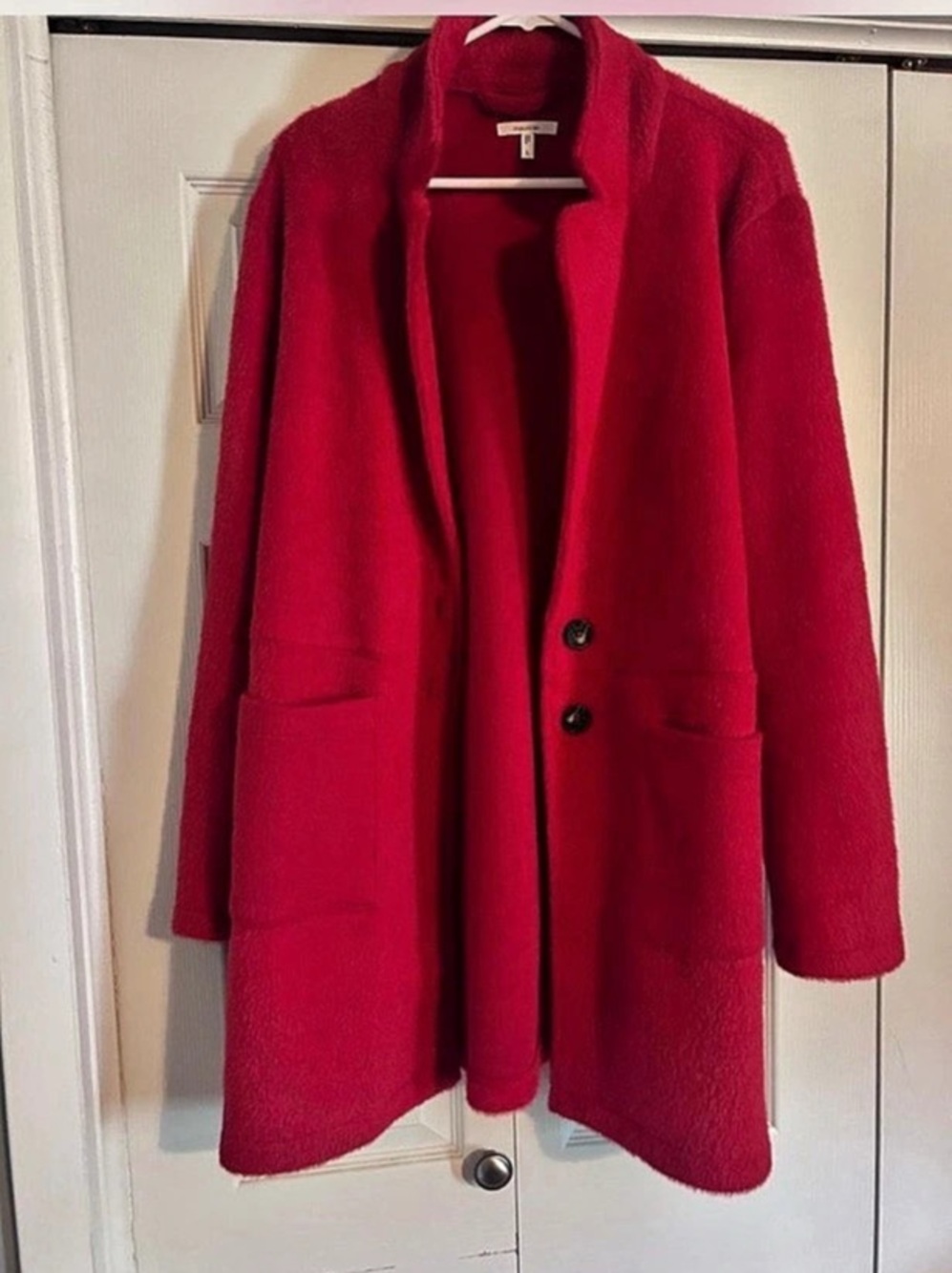 Maurices Red Pea Coat Size Large Like New